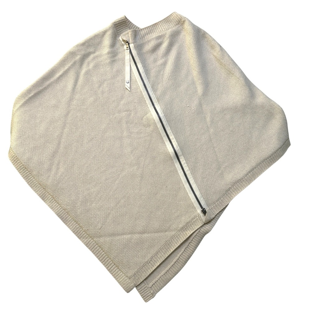 Lululemon On The Go Merino Wool Zip Poncho Cape OS Minimalist Luxe Cozy Chic